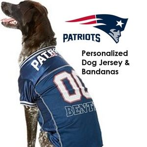 New England Patriots Dog Jersey - Personalized